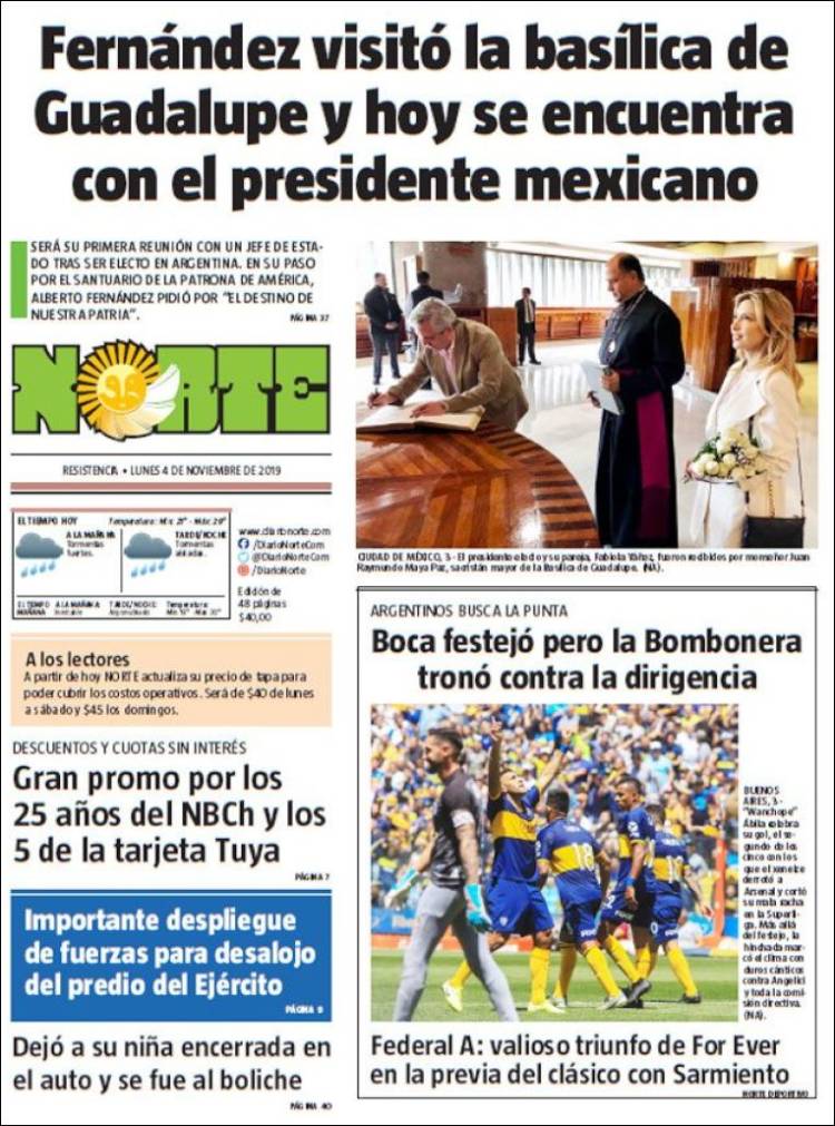Portada de Diario Norte (Argentina)