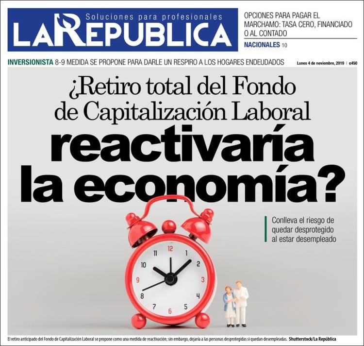 Portada de La República (Costa Rica)