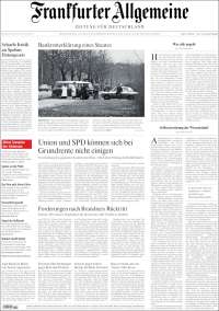 Portada de Frankfurter Allgemeine (Alemania)