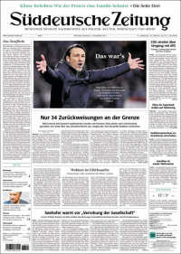 Portada de Sueddeutsche (Alemania)