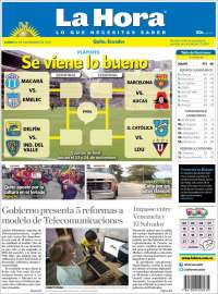 Portada de La Hora - Ecuador (Ecuador)