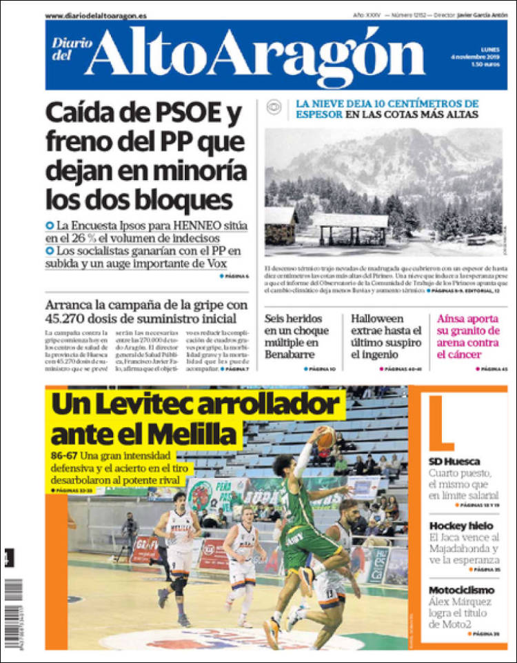 Portada de Diario del AltoAragón (España)