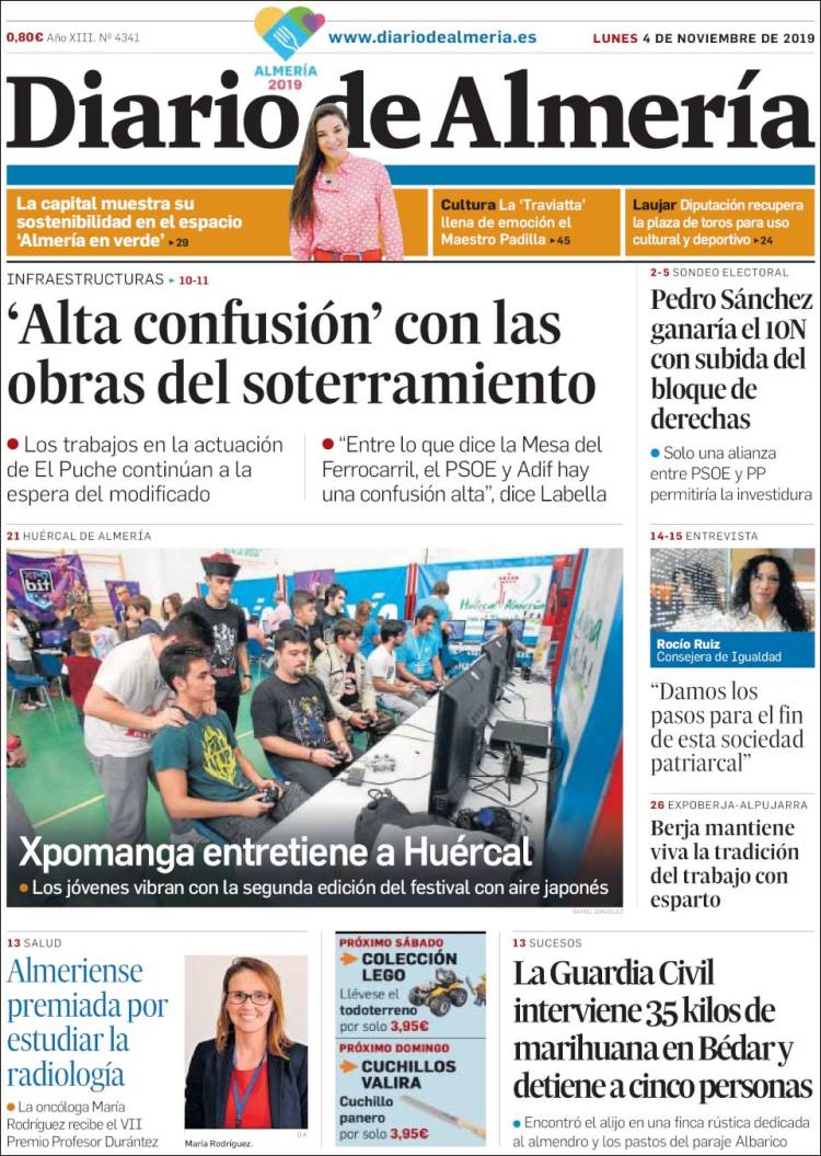 Portada de Diario de Almería (España)