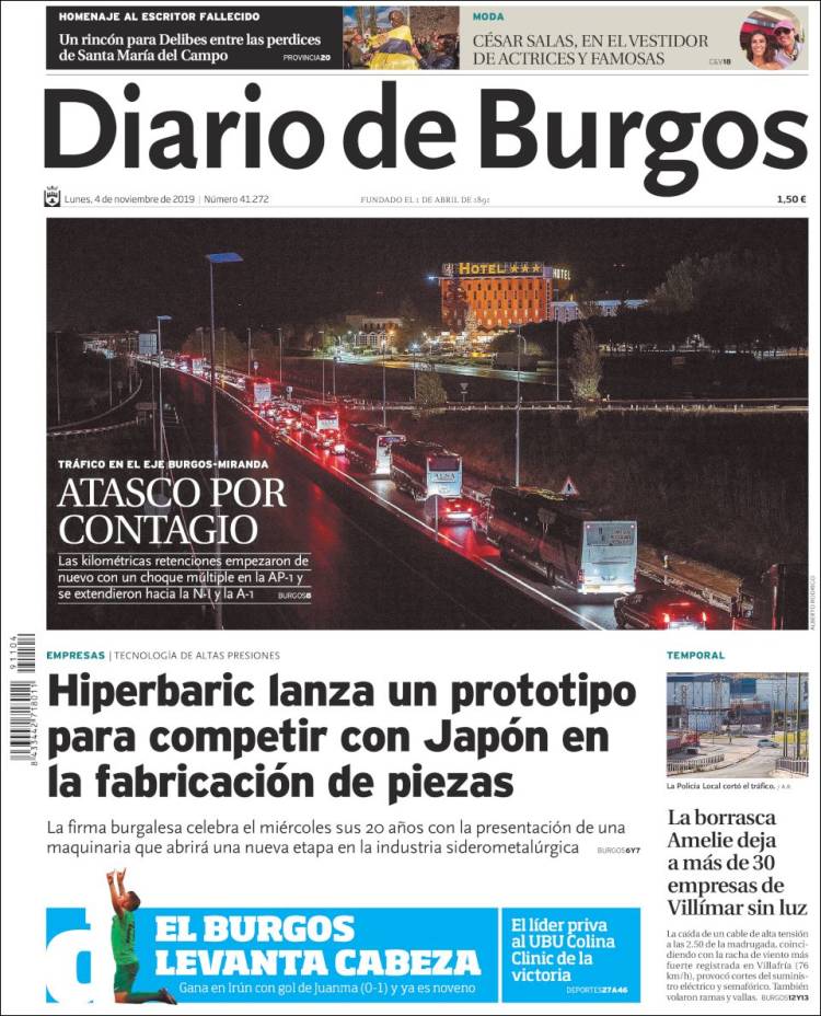 Portada de Diario de Burgos (España)