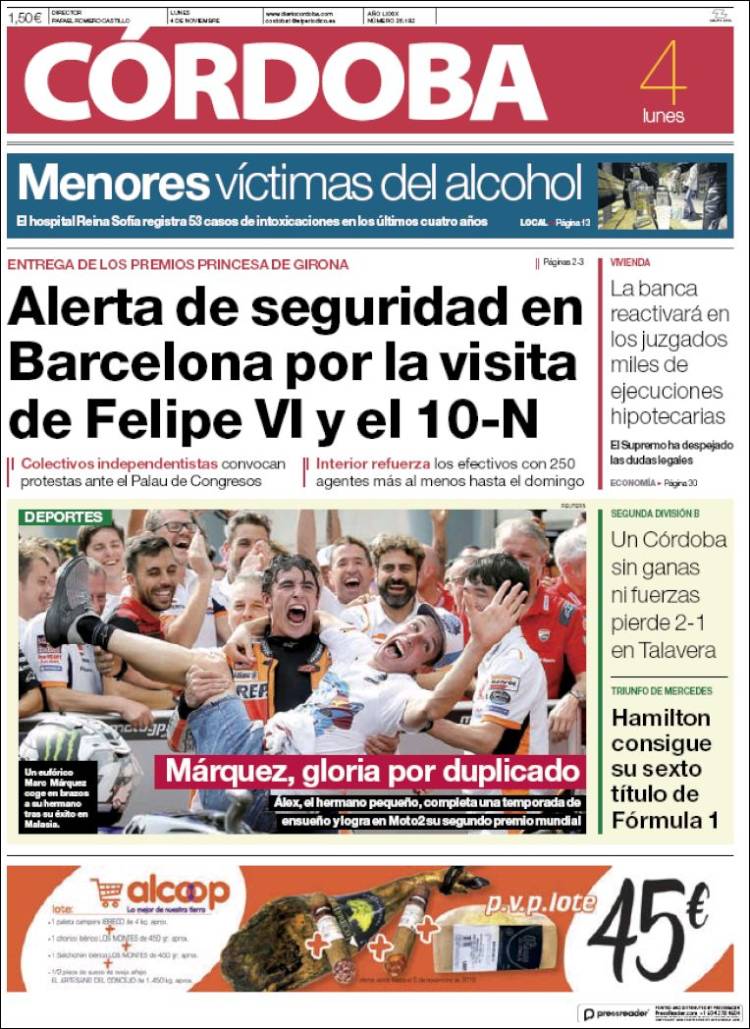 Portada de Diario de Córdoba (España)