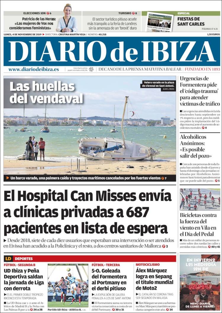 Portada de Diario de Ibiza (España)