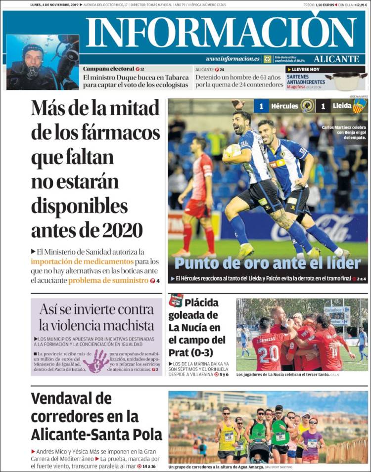 Portada de Diario Información (España)