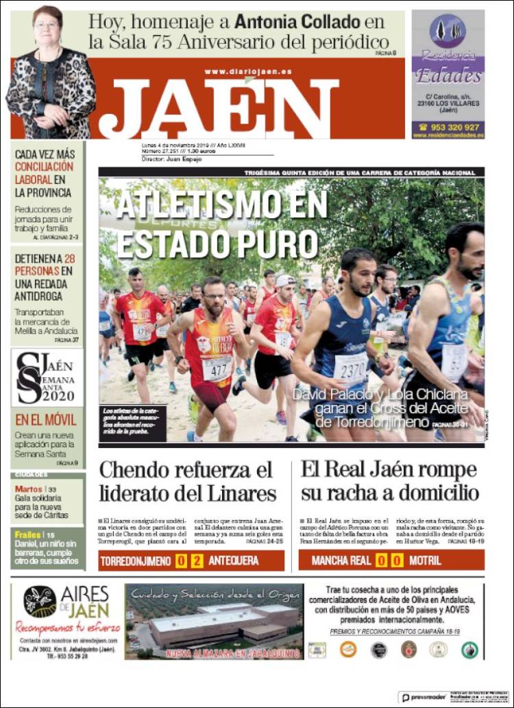 Portada de Diario Jaén (España)