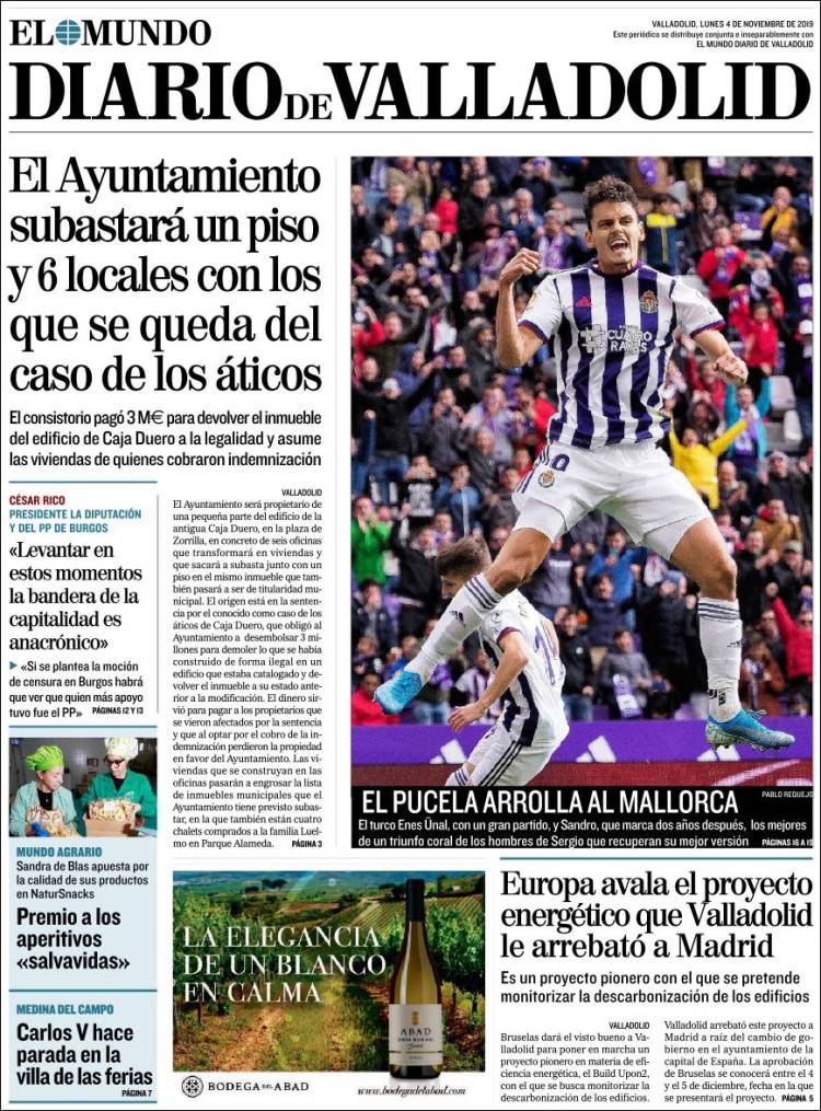 Portada de Diario de Valladolid (España)