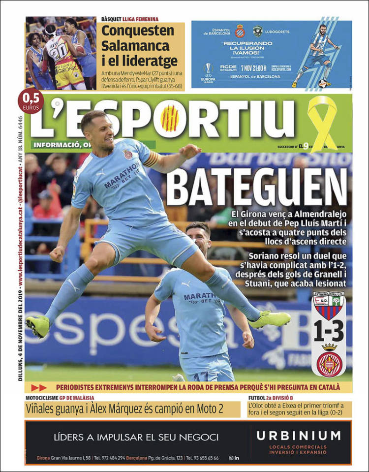 Portada de L'Esportiu : Girona (España)