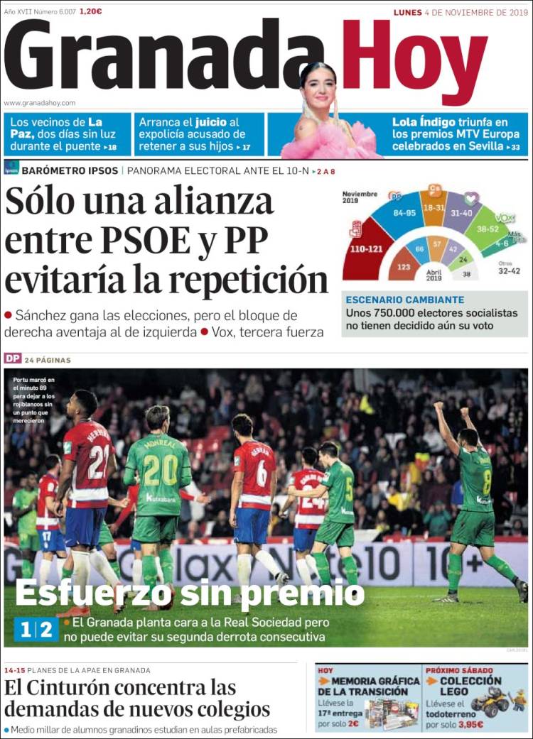 Portada de Granada Hoy (España)