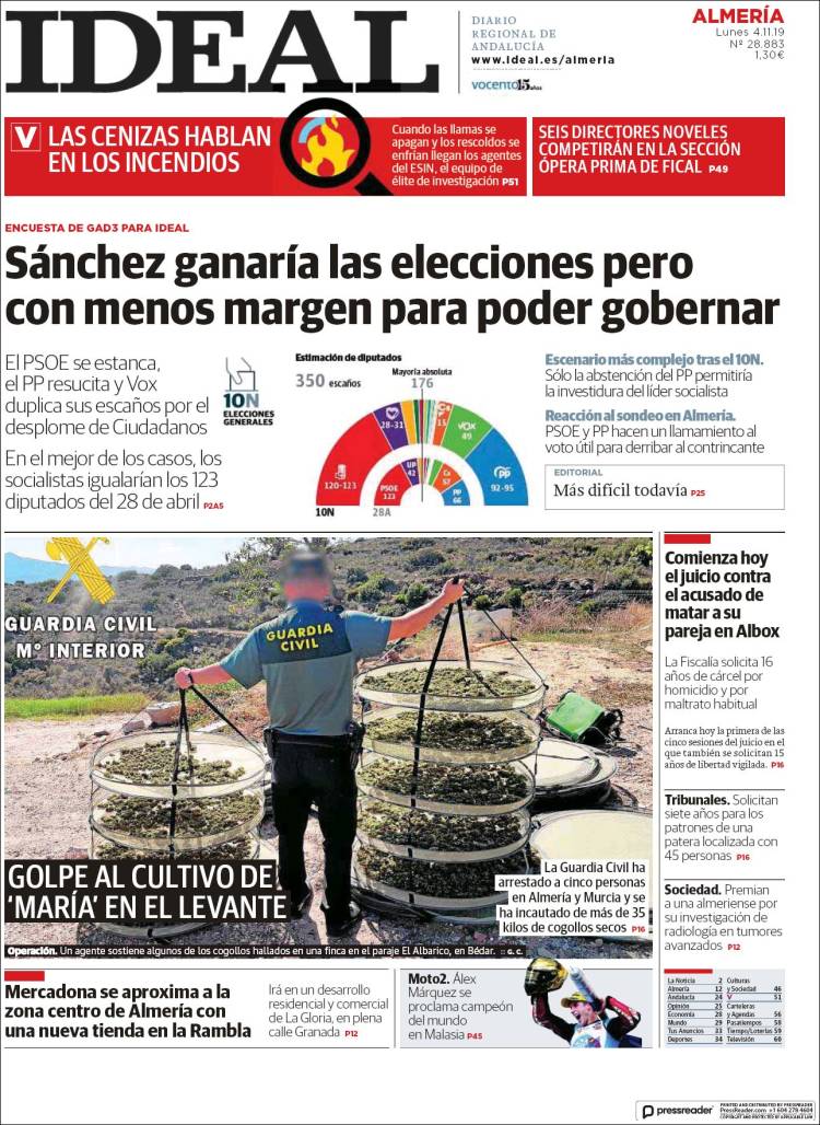 Portada de Ideal Almeria (España)