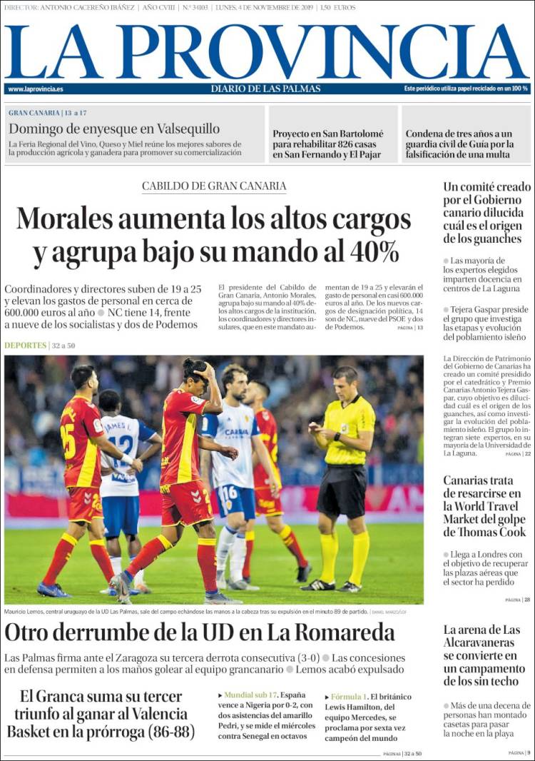 Portada de La Provincia (España)