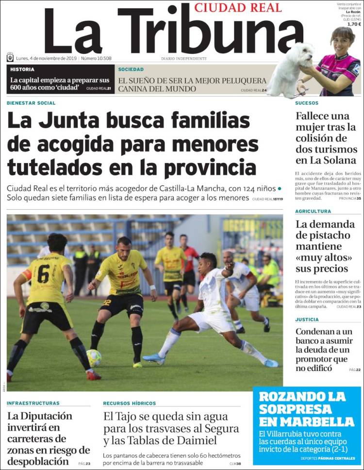 Portada de La Tribuna de Ciudad Real (España)