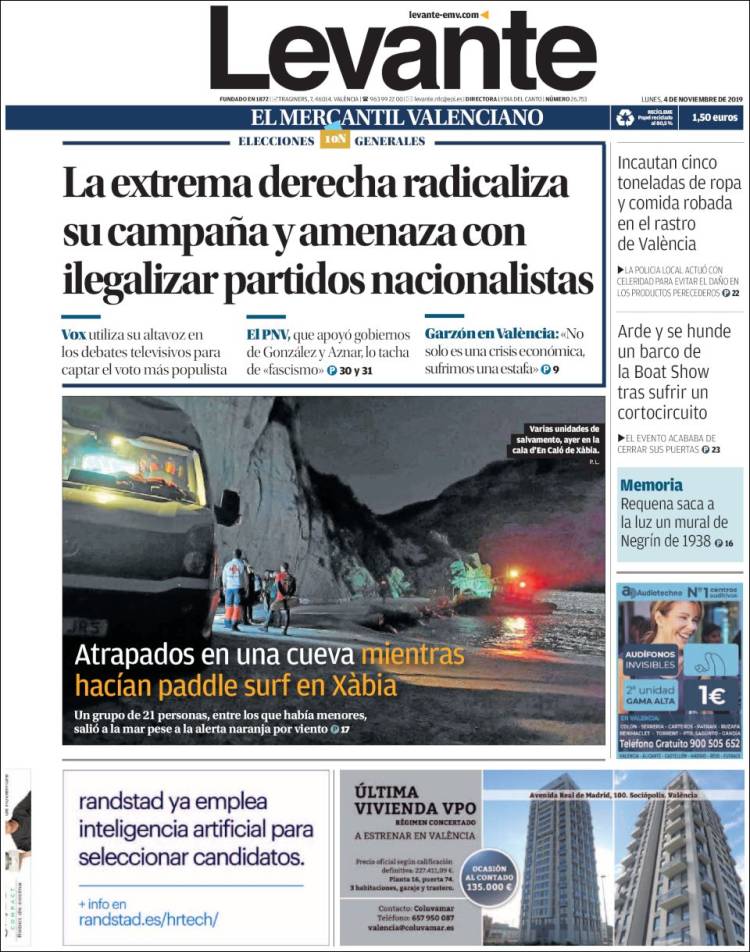 Portada de Levante (España)