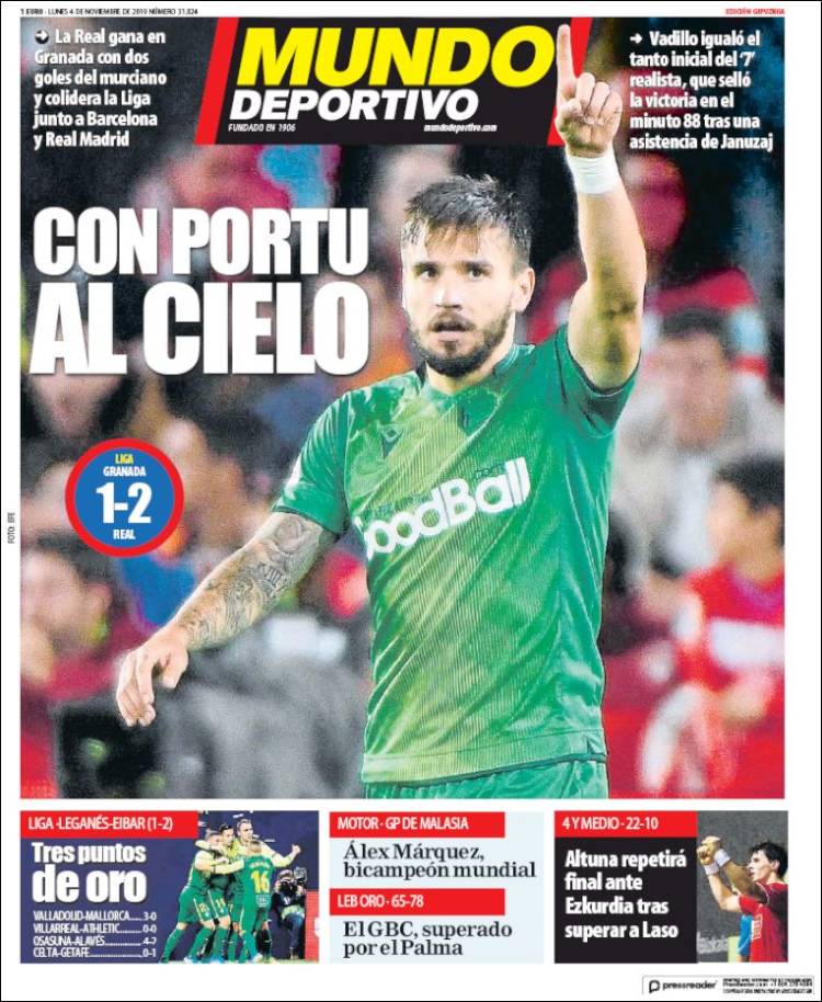 Portada de Mundo Deportivo Gipuzkoa (España)