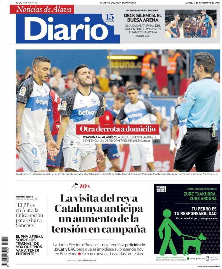 Portada de Noticias de Álava (España)