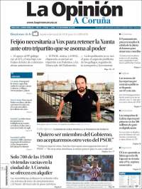 Portada de La Opinión de A Coruña (España)