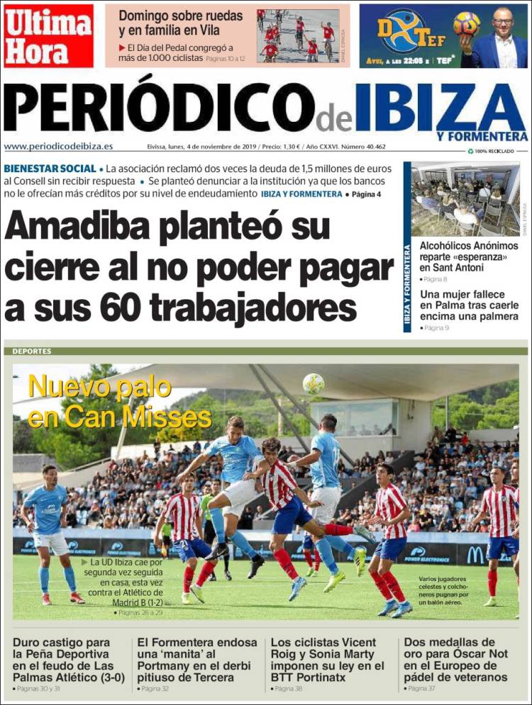 Portada de Periódico de Ibiza (España)