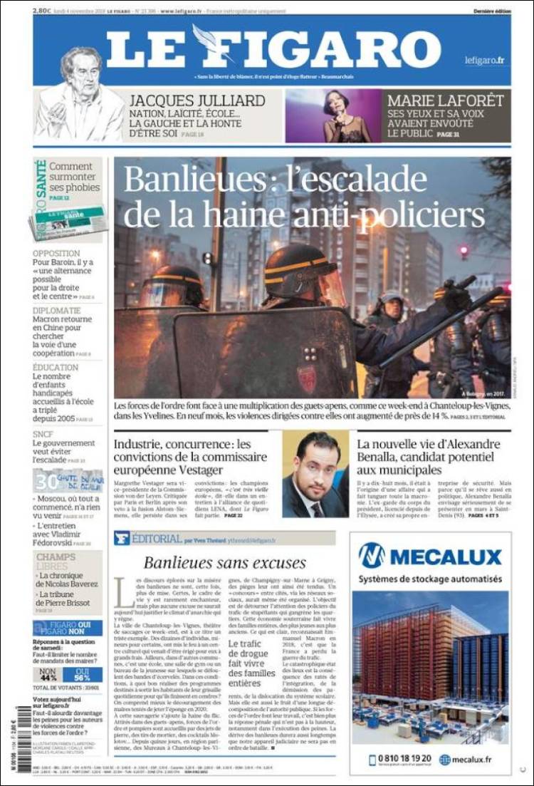 Portada de Le Figaro (Francia)