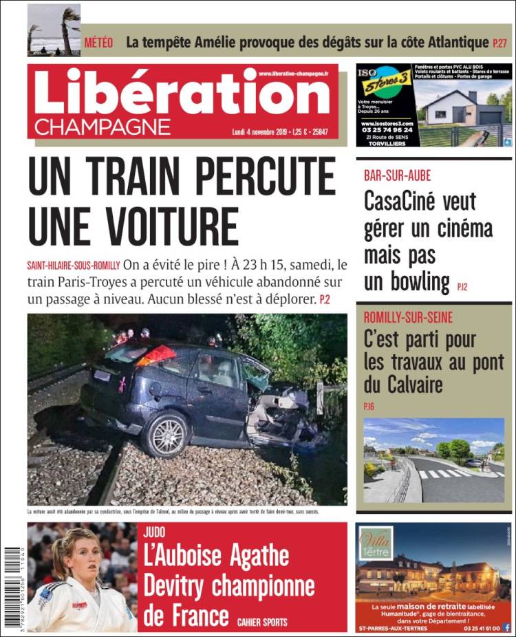 Portada de Libération Champagne (Francia)