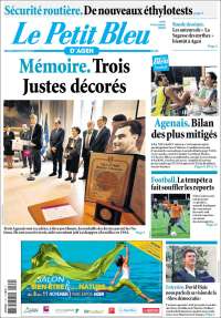 Portada de Le Petit Bleu (Francia)