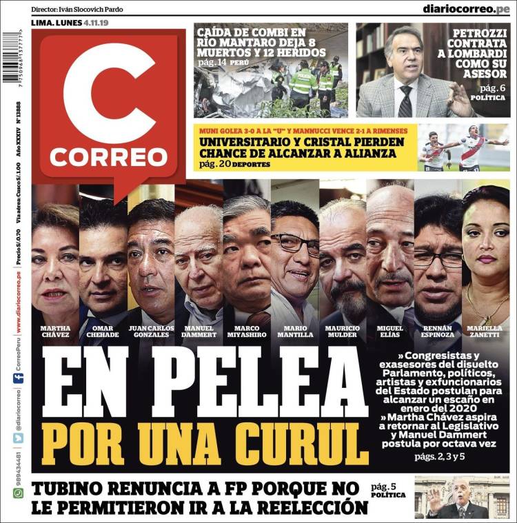 Portada de Diario Correo (Per&uacute;)