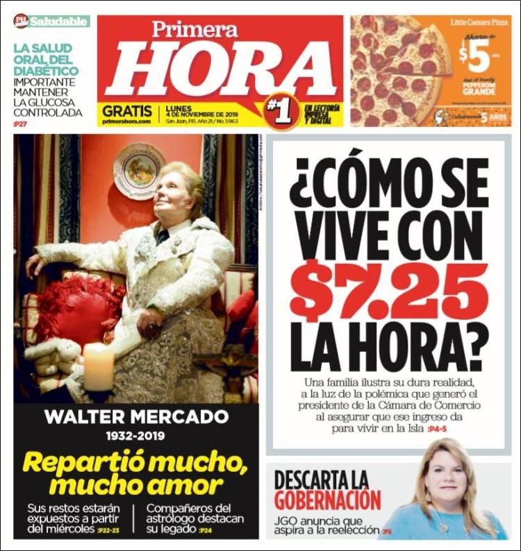 Portada de Primera Hora (Puerto Rico)