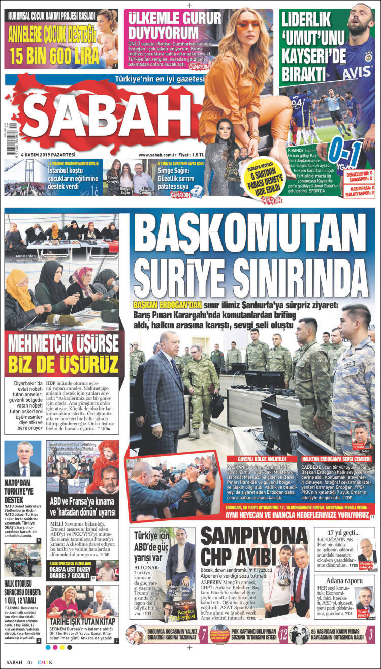 Portada de Sabah (Turqu&iacute;a)