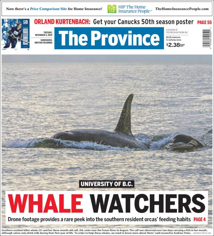 Portada de The Province (Canadá)