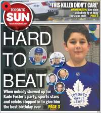 Portada de The Toronto Sun (Canadá)