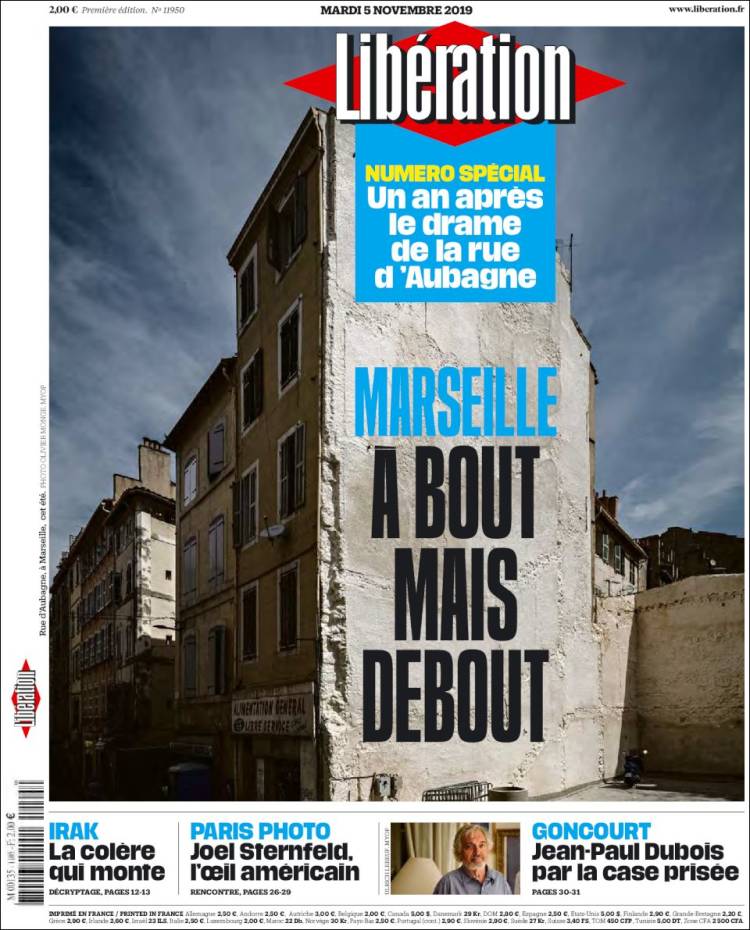 Portada de Libération (Francia)