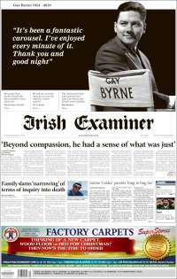 Portada de Irish Examiner (Irlanda)
