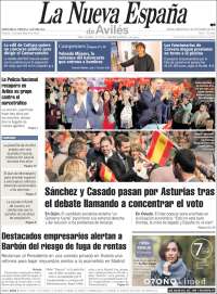 Portada de La Nueva España - Avilés (Espagne)
