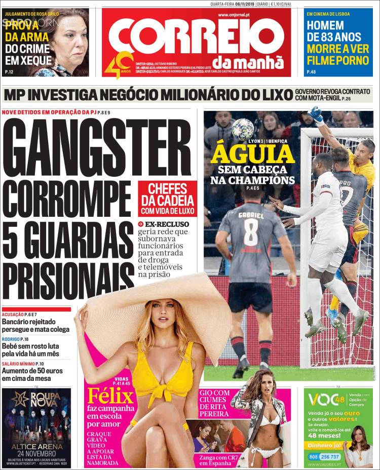 Portada de Correio da Manhã (Portugal)