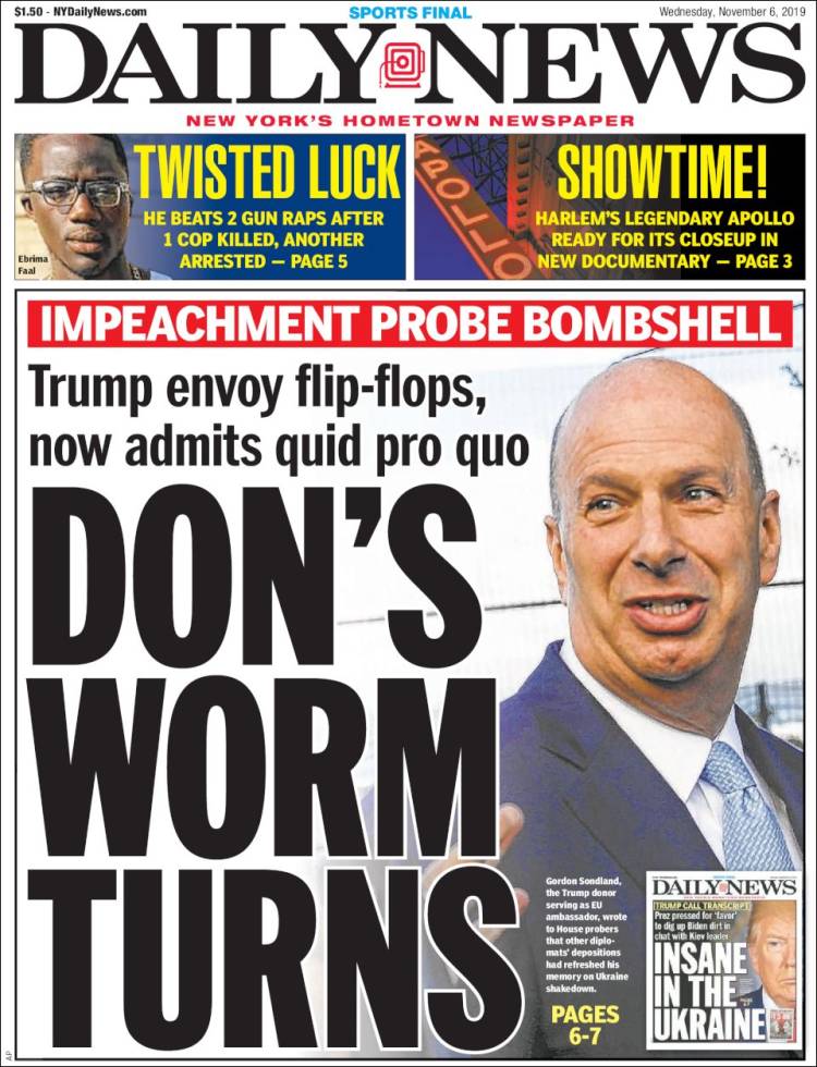 Portada de Daily News - New York (USA)