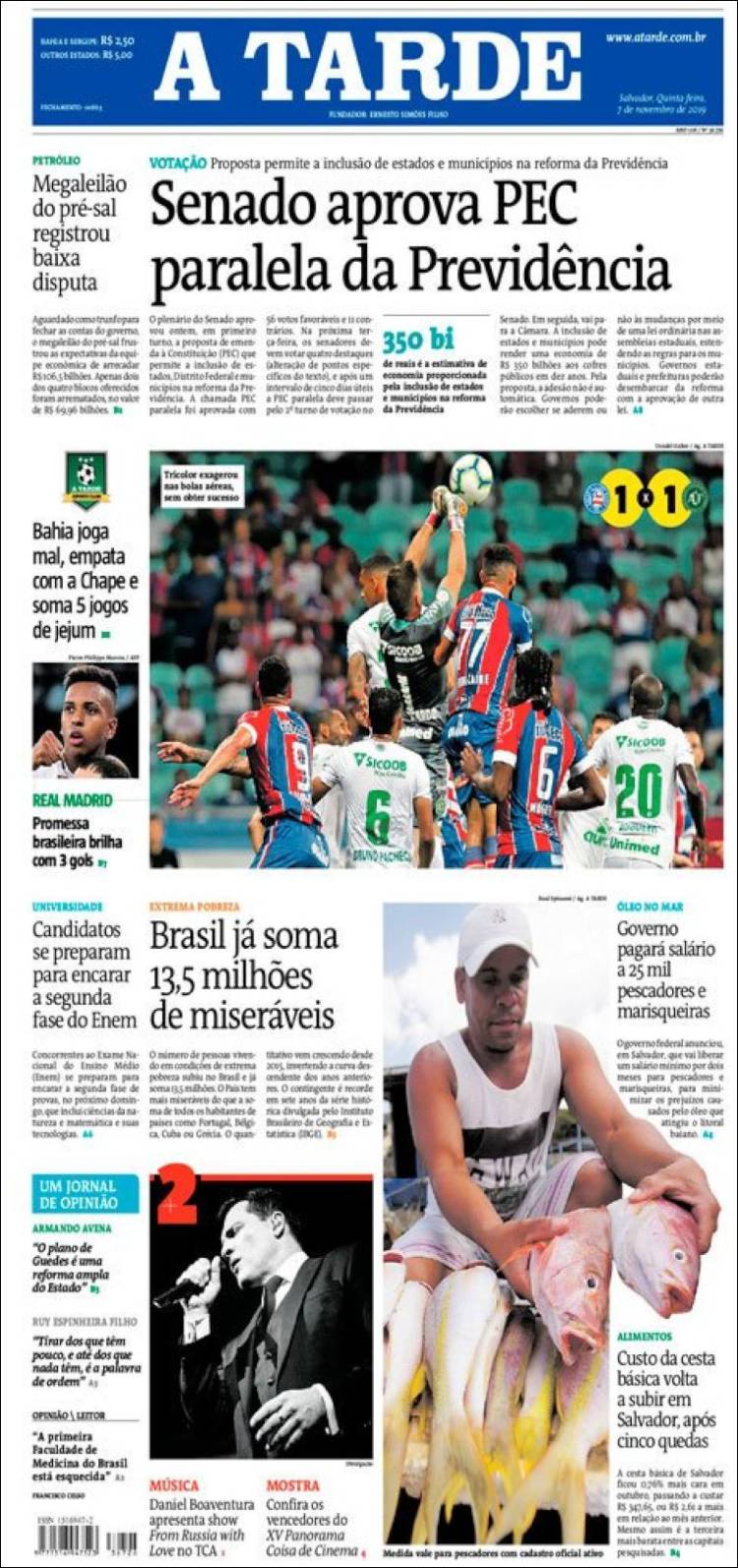 Portada de Diário A Tarde (Brasil)