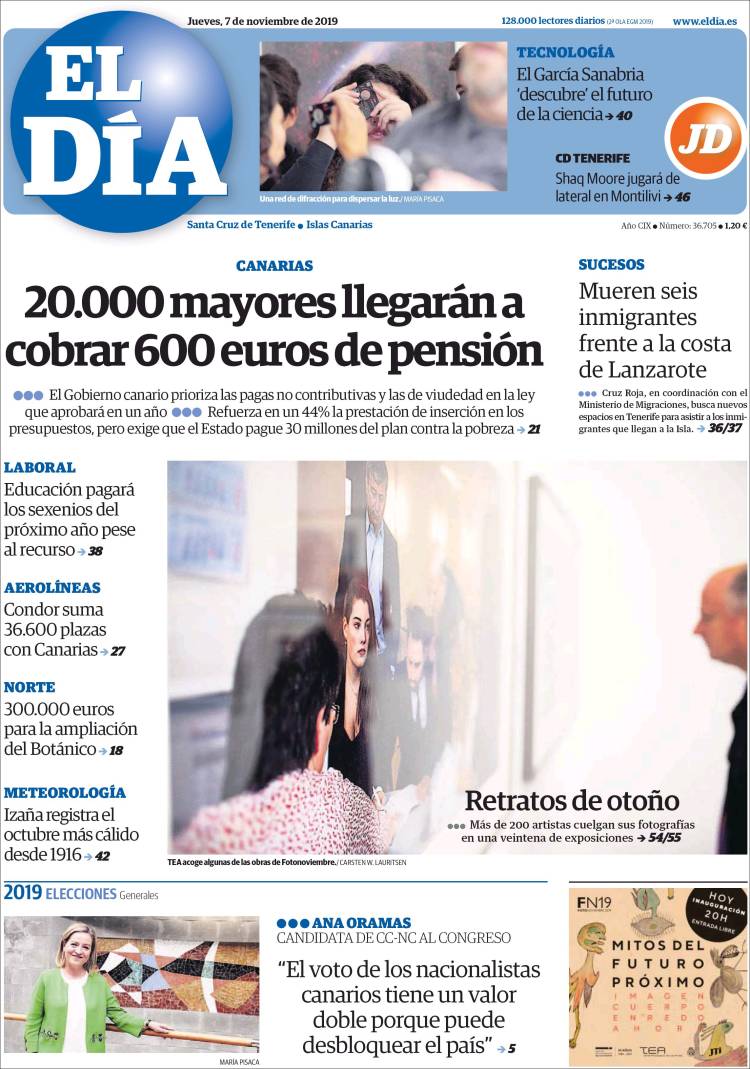 Portada de El Día (España)