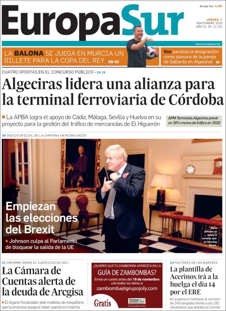 Portada de Europa Sur (España)