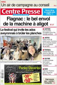 Portada de Centre Presse (Francia)