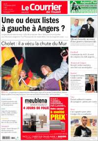 Portada de Le Courrier de l'Ouest (Francia)