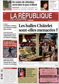 Portada de La République du Centre (Francia)