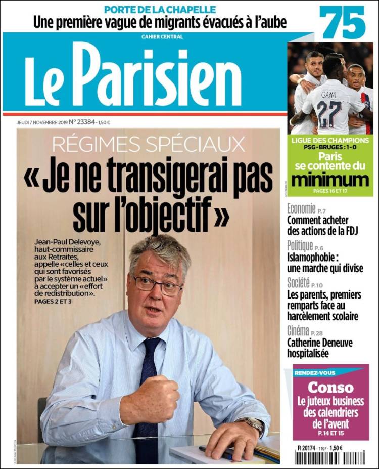 Portada de Le Parisien (Francia)