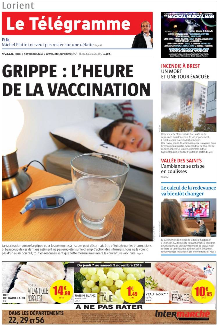 Portada de Télégramme (Francia)