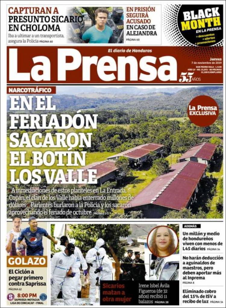 Portada de La Prensa (Honduras)