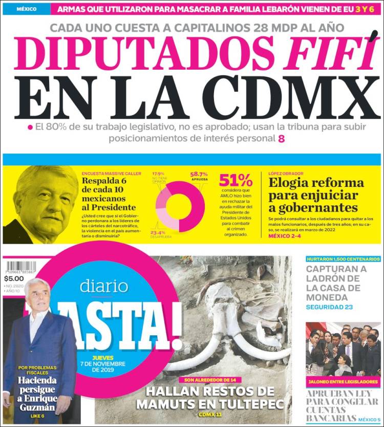 Portada de Diario Basta (M&eacute;xico)