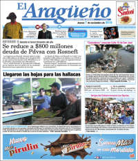 Portada de El Aragüeño (Venezuela)