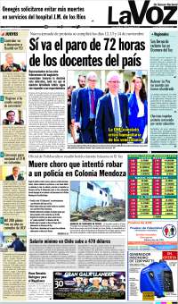 Portada de Diario La Voz (Venezuela)