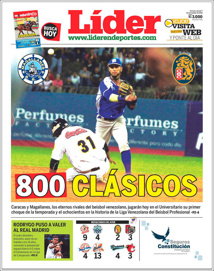 Portada de Lider en deportes (Venezuela)