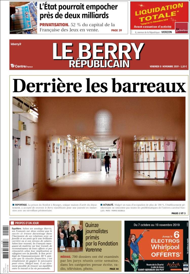 Portada de Berry Republicain (Francia)